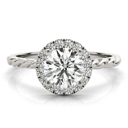 Lab-Grown Diamond 2.00 CT Halo Engagement Ring in Platinum UK Hallmarked