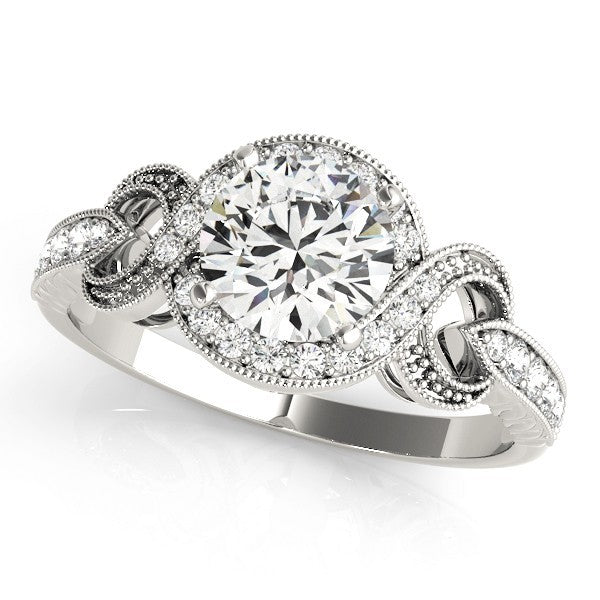 2.00Ct DE/VS Lab Grown Round Diamond Halo Engagement Ring 18K Yellow Gold