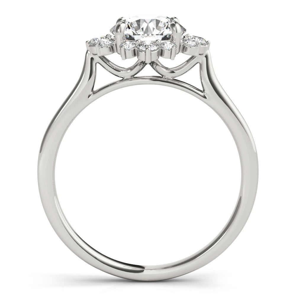 2.00 CT  Lab-Grown Diamond Halo Engagement Ring in Platinum UK Hallmarked