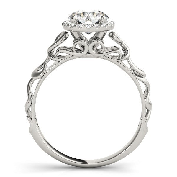 2.00 Ct DE/VS Lab-Grown Diamond Halo Engagement Ring in 18K Yellow Gold ÐUK Made