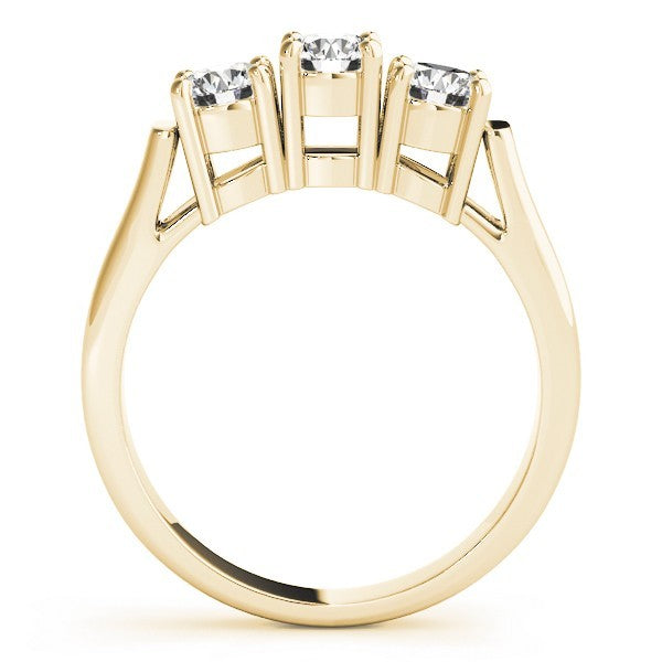 Lab Grown Round Diamond Trilogy Engagement Ring Platinum 0.50Ct - 2.00Ct DE/VS