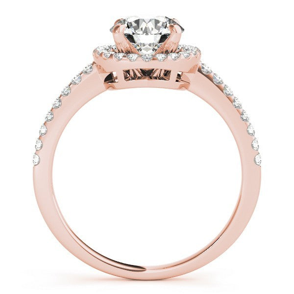 2.00 Carat DE/VS Lab Grown Round Diamond Halo Engagement Ring 18K White Gold