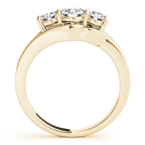 Lab Grown Diamond 3 Stone Engagement Ring Platinum Gift For Women DE/VS 2CT