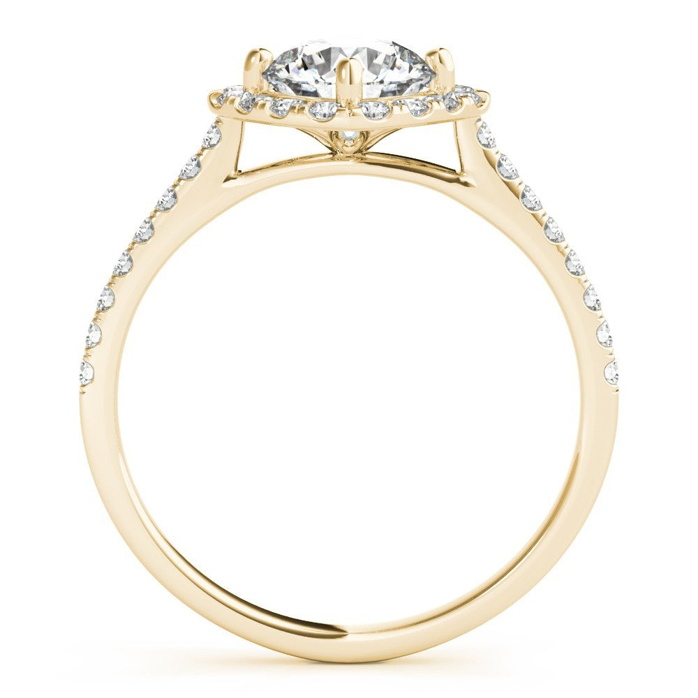 2.00 Ct DE/VS Lab-Grown Diamond Halo Engagement Ring in Platinum