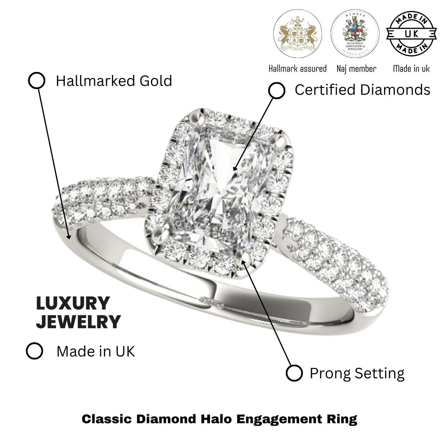 2.00Ct DE/VS Lab Grown Emarald Diamond Halo Engagement Ring Platinum