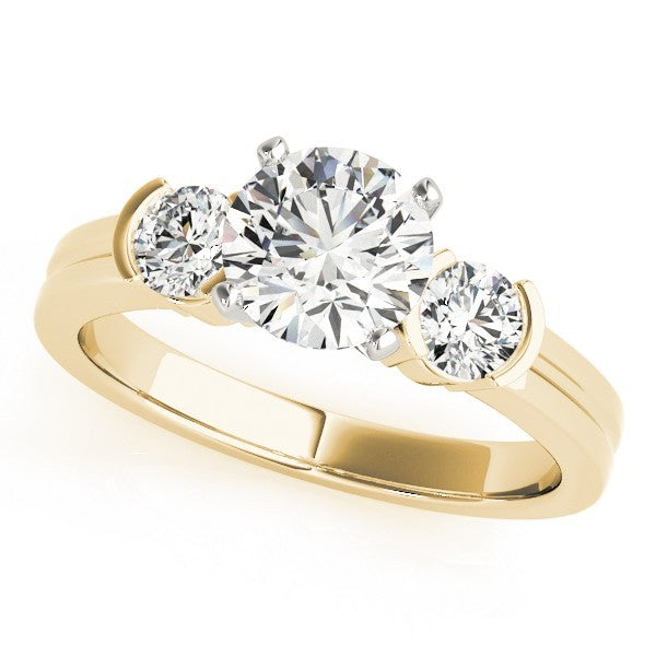 2.00ct Lab Grown Round Cut Diamond Claw Set Trilogy Engagement Ring Platinum