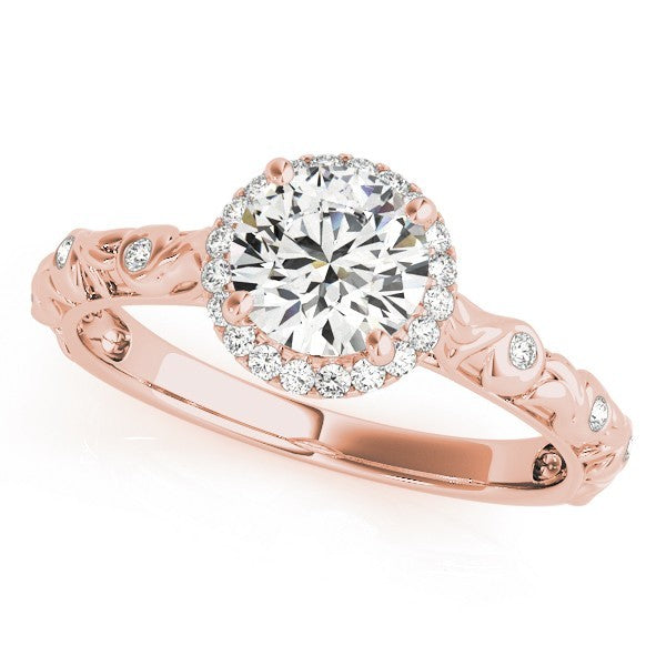 2.00Ct Round Lab Grown Diamond Halo Engagement Ring In Platinum