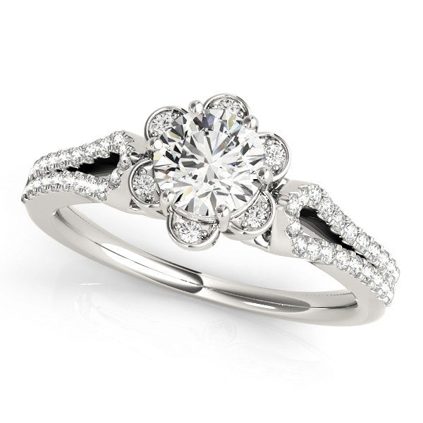 2.00 Ct DE/VS Lab Grown Round Diamond Halo Engagement Ring 18K Yellow Gold