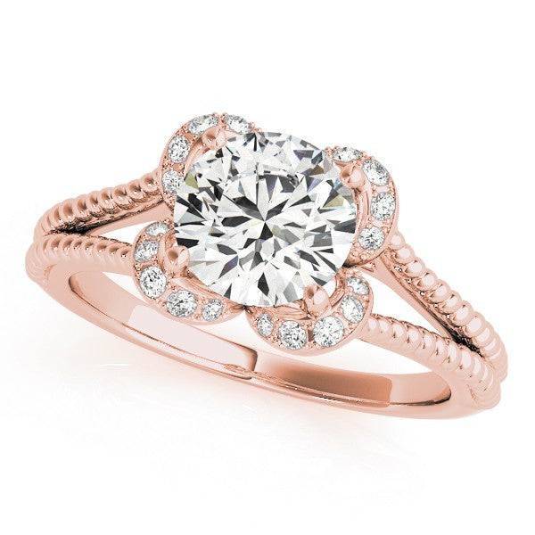 2.00 Ct Round Lab Grown Diamond Halo Engagement Ring In Platinum