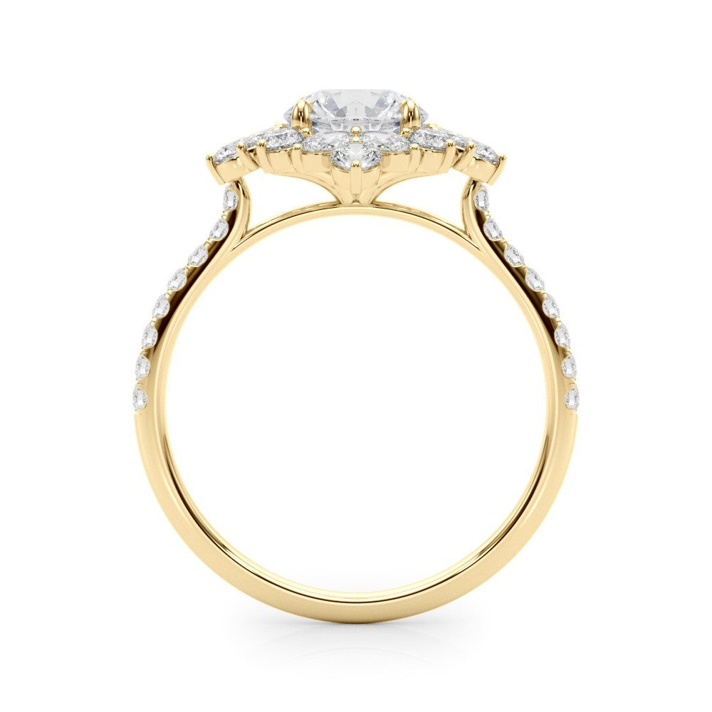 Lab-Grown Diamond Halo Engagement Ring in Platinum DE/VS 2.00 CT