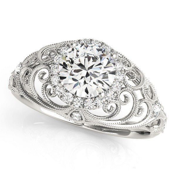 2.00Ct DE/VS Lab Grown Round Diamond Halo Engagement Ring 18K Rose Gold