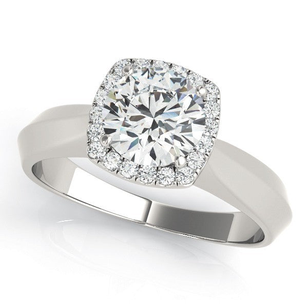 2.00 Ct DE/VS Lab-Grown Diamond Halo Engagement Ring in 18K Yellow Gold