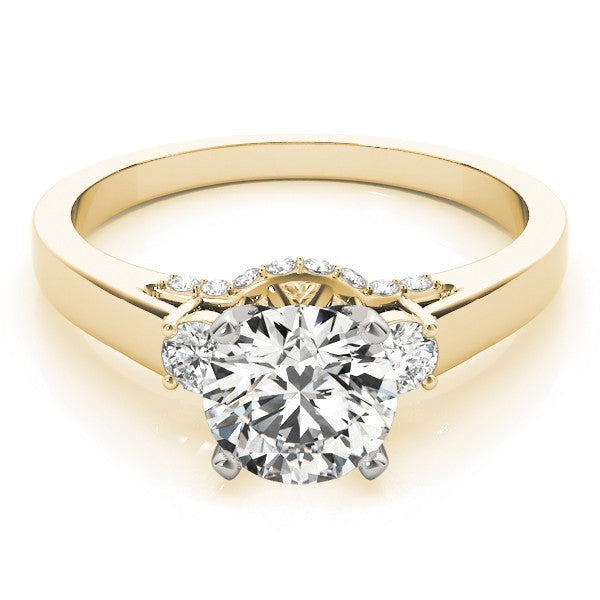 Round Cut Lab Grown Diamond Trilogy Engagement Ring Platinum DE/VS 2.00Ct