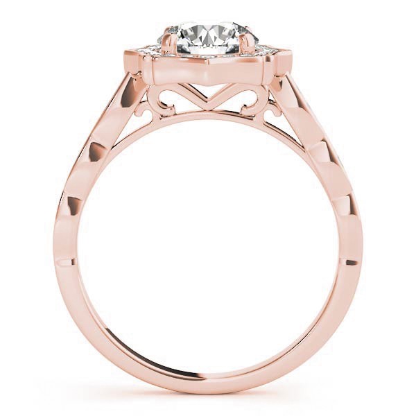 Lab Grown Round Diamond Halo Engagement Ring 18K White Gold
