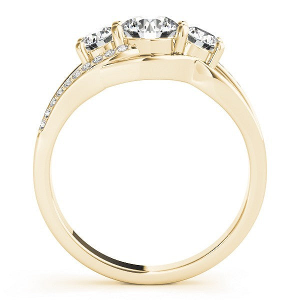 2.00ct Lab Grown Round Diamond 3 Stone Engagement Ring Platinum