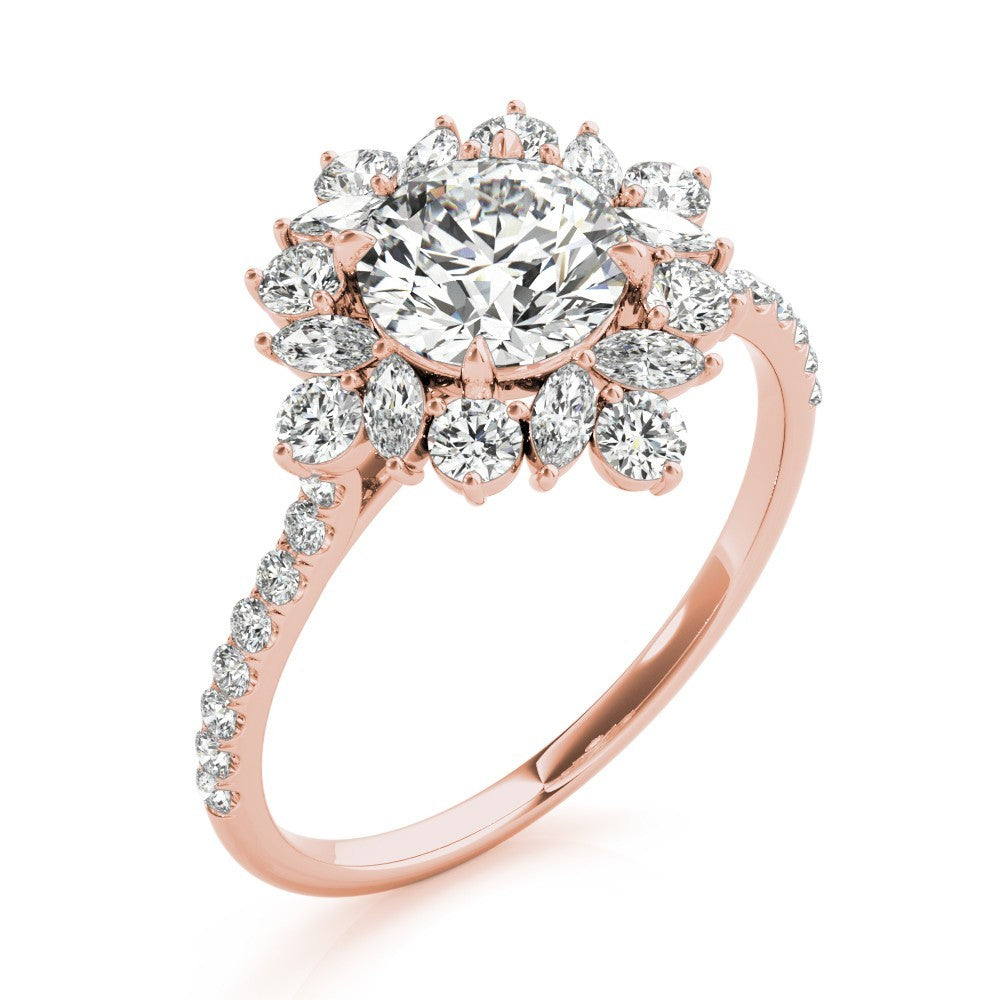 Lab-Grown Diamond Halo Engagement Ring in Platinum DE/VS 2.00 CT