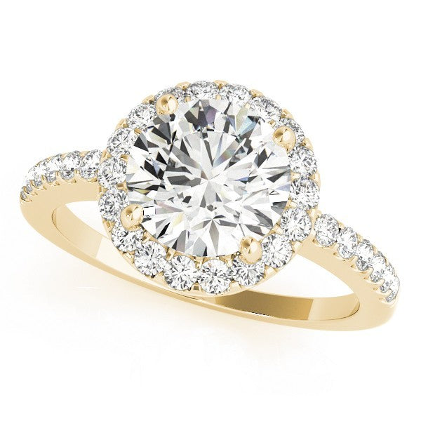 2.00Ct DE/VS Lab Grown Round Diamond Halo Engagement Ring 18K White Gold