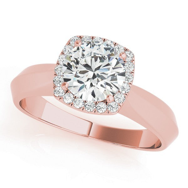 2.00 Ct DE/VS Lab-Grown Diamond Halo Engagement Ring in 18K Yellow Gold