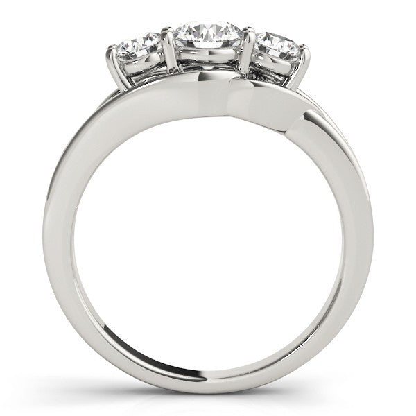 Lab Grown Diamond 3 Stone Engagement Ring Platinum Gift For Women DE/VS 2CT