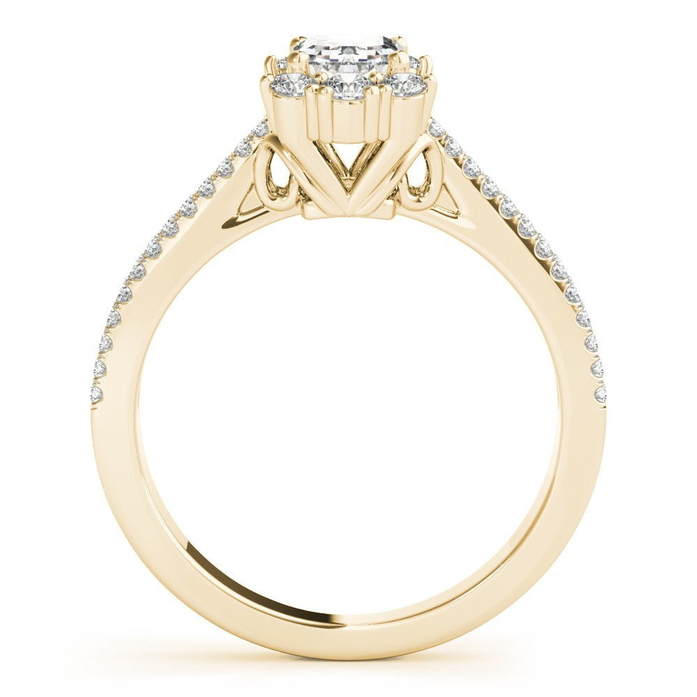 2.00Ct DE/VS Lab Grown Emarald Diamond Halo Engagement Ring Platinum