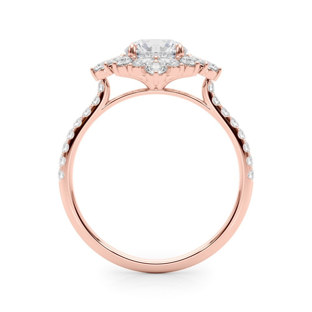 Lab-Grown Diamond Halo Engagement Ring in Platinum DE/VS 2.00 CT