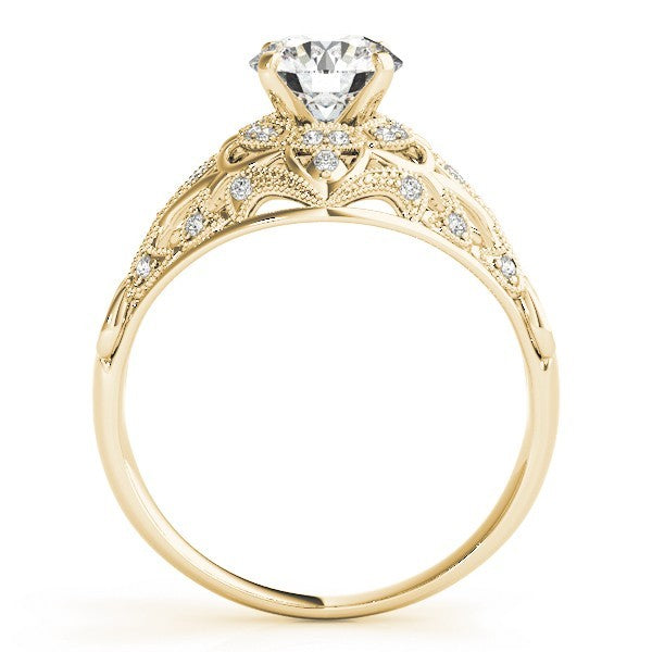 2.00Ct DE/VS Lab Grown Round Diamond Halo Engagement Ring 18K Yellow Gold