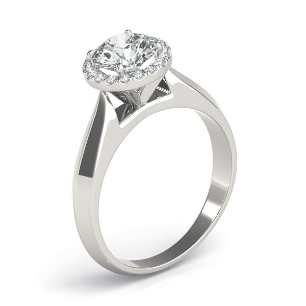 2.00 Ct DE/VS Lab-Grown Diamond Halo Engagement Ring in 18K Yellow Gold ÐUK Made
