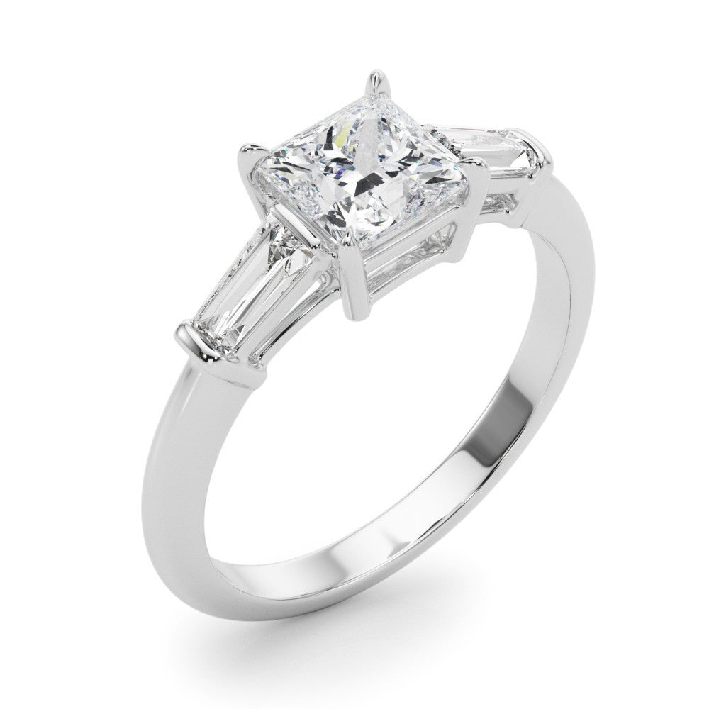 2.00CT DE/VS Lab-Grown Square Cut Diamond 3 Stone Engagement Ring