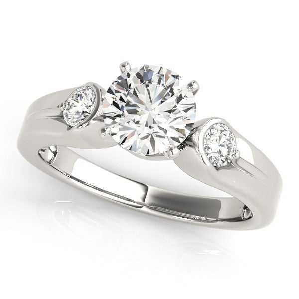 2.00Ct Round Lab Grown Diamond 3 Stone Engagement Ring Platinum