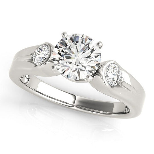 2.00Ct Round Lab Grown Diamond 3 Stone Engagement Ring Platinum