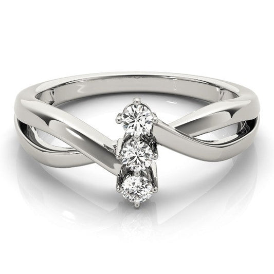2.00Ct  DE/VS Round Lab Grown Diamond 3 Stone Engagement Ring Platinum