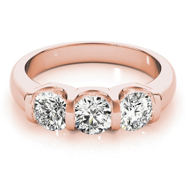 2.00 CT DE/VS Lab Grown Diamond Three Stone Engagement Ring Platinum For Women