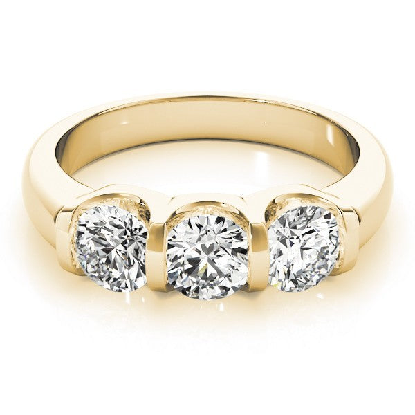 2.00 CT DE/VS Lab Grown Diamond Three Stone Engagement Ring Platinum For Women