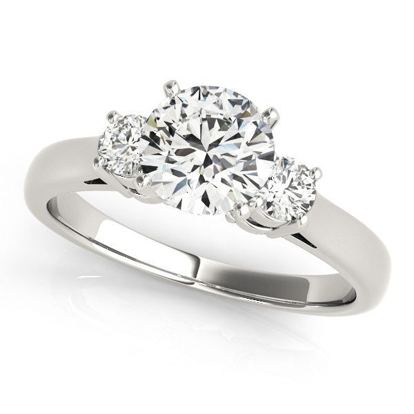 0.50Ct - 2.00Ct DE/VS Lab Grown Round Diamond 3 Stone Engagement Ring Platinum
