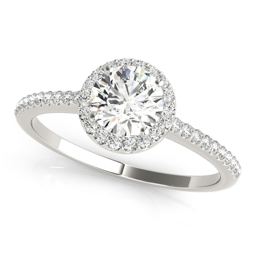Lab-Grown Diamond 2.00 CT DE/VS Halo Engagement Ring in Platinum