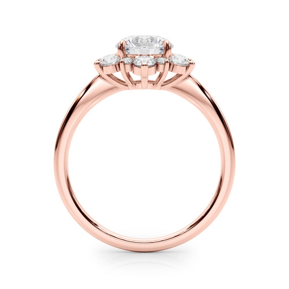 Lab-Grown Diamond Halo Engagement Ring in Platinum UK Hallmarked
