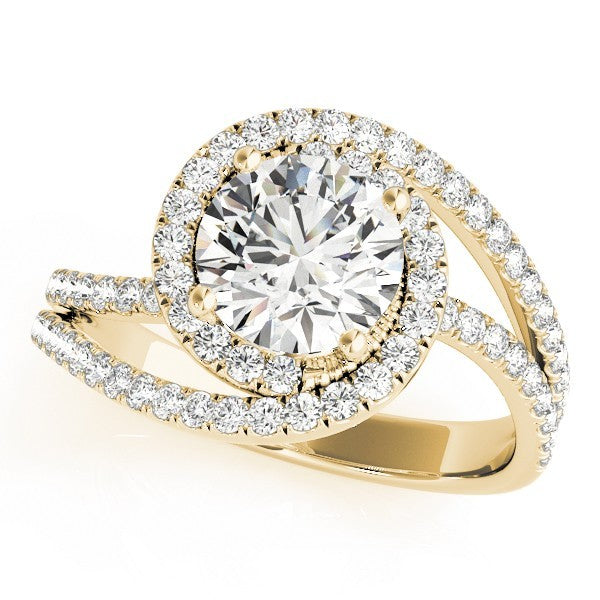 2.00 Ct DE/VS Lab-Grown Diamond Halo Engagement Ring in 18K Rose Gold