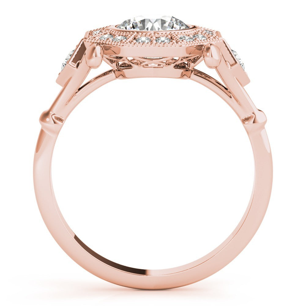 Lab-Grown Diamond Halo Engagement Ring in Platinum UK Hallmarked
