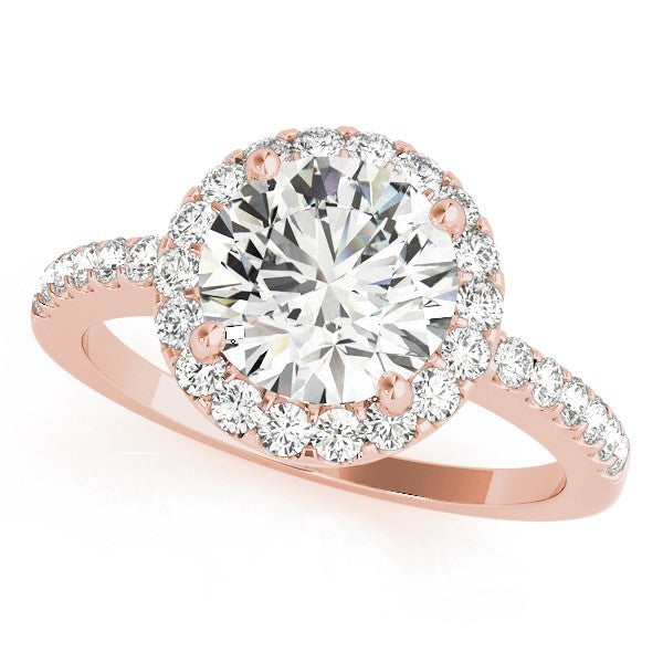 2.00Ct DE/VS Lab Grown Round Diamond Halo Engagement Ring 18K White Gold