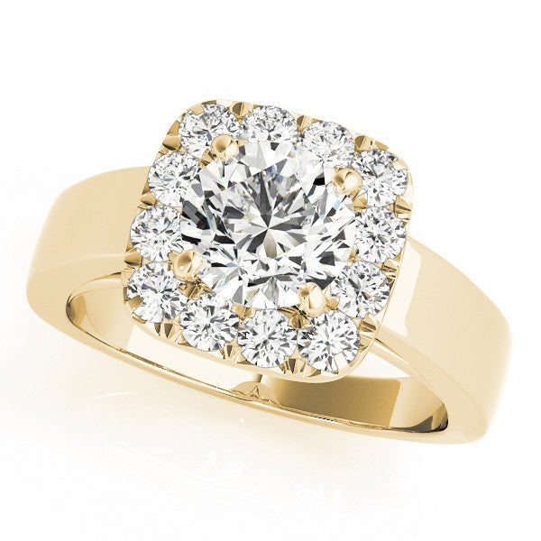 3.00 Carat DE/VS Lab Grown Round Cut Diamond Halo Engagement Ring 18K White Gold