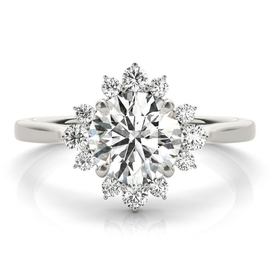 2.00 CT  Lab-Grown Diamond Halo Engagement Ring in Platinum UK Hallmarked