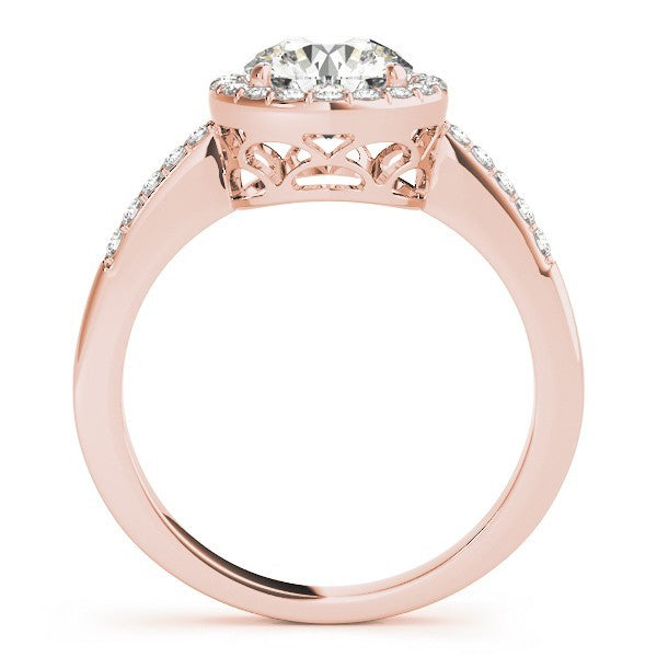2.00Ct DE/VS Lab Grown Round Diamond Halo Engagement Ring 18K White Gold