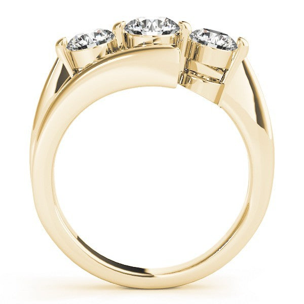 2.00Ct Lab Grown Round Diamond Trilogy Engagement Ring Platinum
