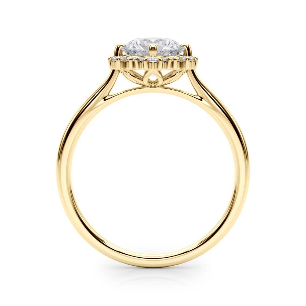 Lab-Grown Diamond Halo Engagement Ring in Platinum UK Hallmarked