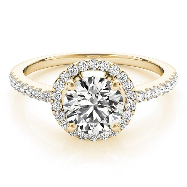 2.00 Carat DE/VS Lab Grown Round Diamond Halo Engagement Ring 18K White Gold