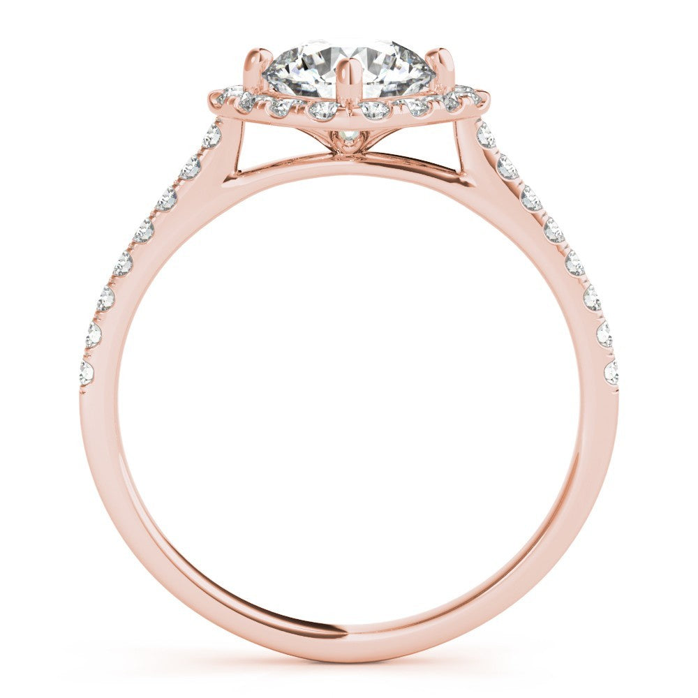 2.00 Ct DE/VS Lab-Grown Diamond Halo Engagement Ring in Platinum