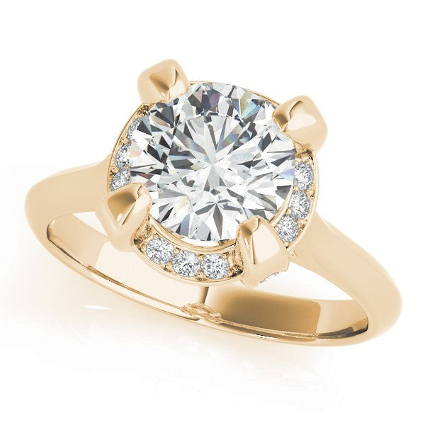 Lab-Grown Diamond Halo Engagement Ring in 18K White Gold Ð UK Made