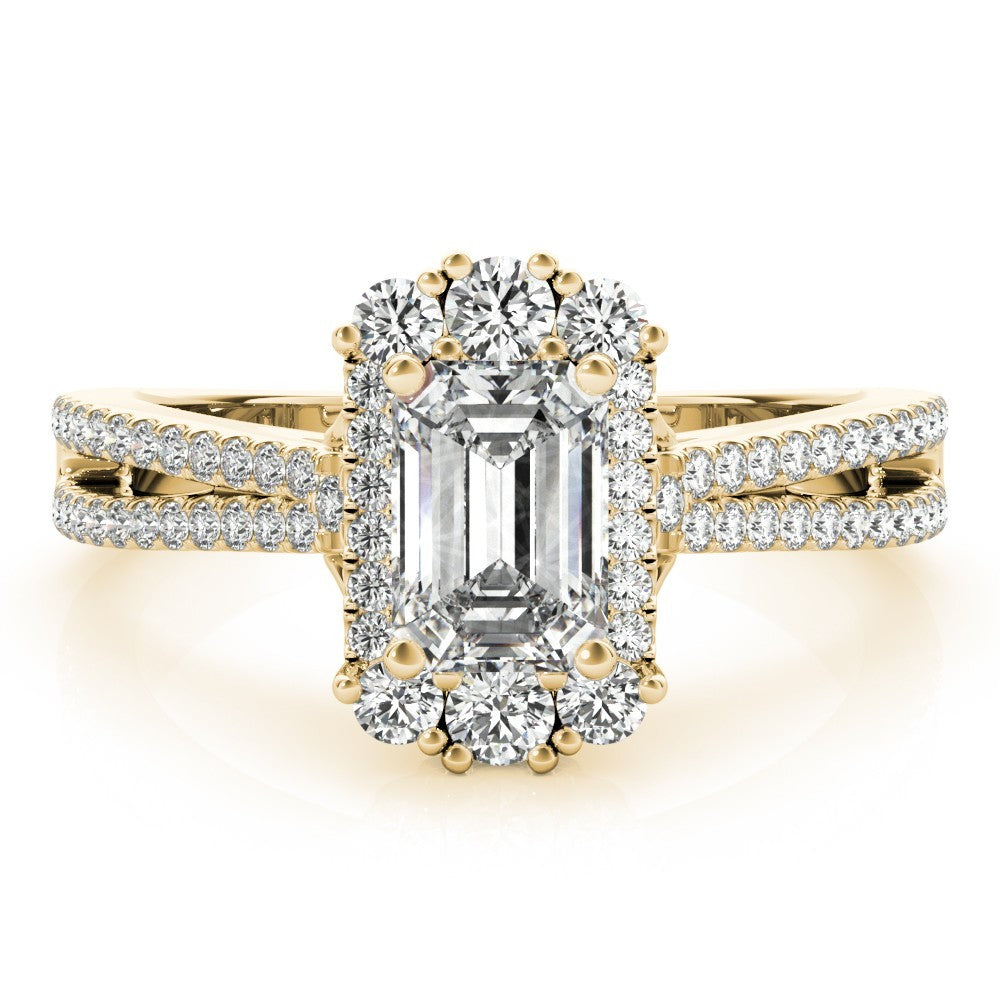 2.00Ct DE/VS Lab Grown Emarald Diamond Halo Engagement Ring Platinum