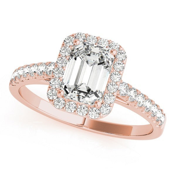 2.00Ct DE/VS Lab Grown Emarald Diamond Halo Engagement Ring Platinum
