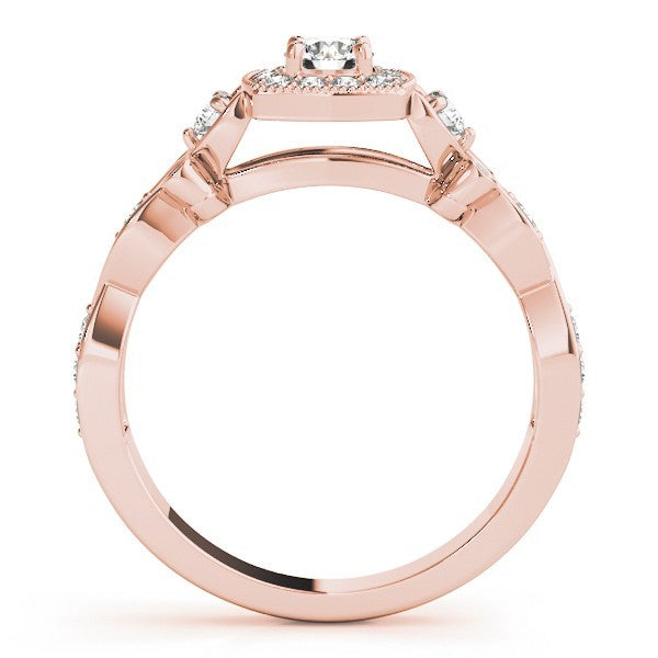 2.00Ct DE/VS Lab Grown Round Diamond Halo Engagement Ring 18K White Gold